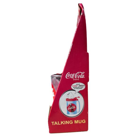 1998 Coca-Cola Talking Polar Bear Mug New in Box Vintage Holiday Collectible - Picture 2 of 5